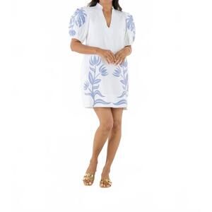 NEW EMILY MCCARTHY dutch tile hampton mini dress in multi